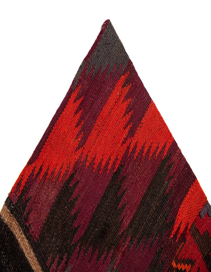 Detail image of  5' x 6' 8  Hand Knotted Kilim Patchwork Wool Rug