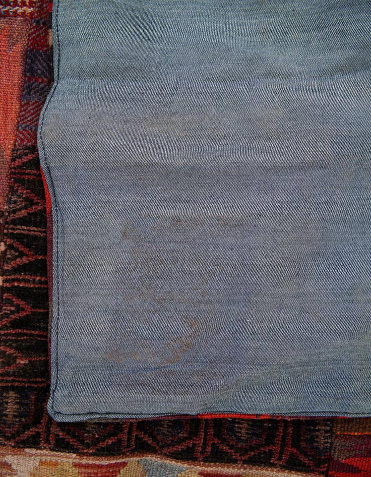 Detail image of  5' x 6' 8  Hand Knotted Kilim Patchwork Wool Rug