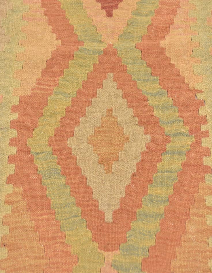 Detail image of  3' 4 x 5' 2  Hand Woven Kilim Waziri Wool Rug