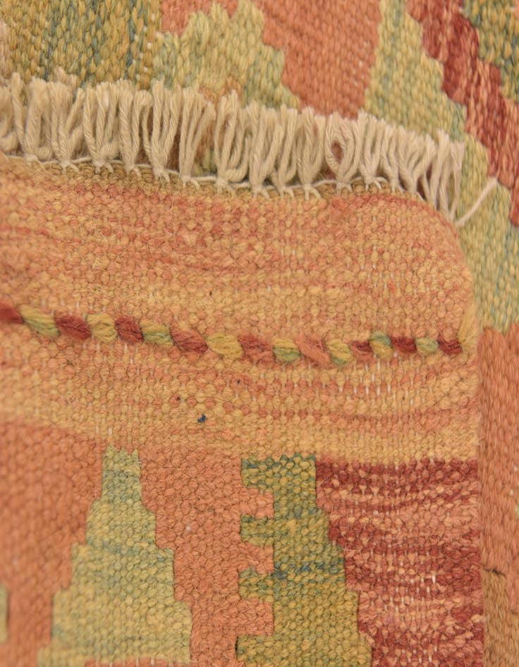 Detail image of  3' 2 x 5' 2  Hand Woven Kilim Waziri Wool Rug