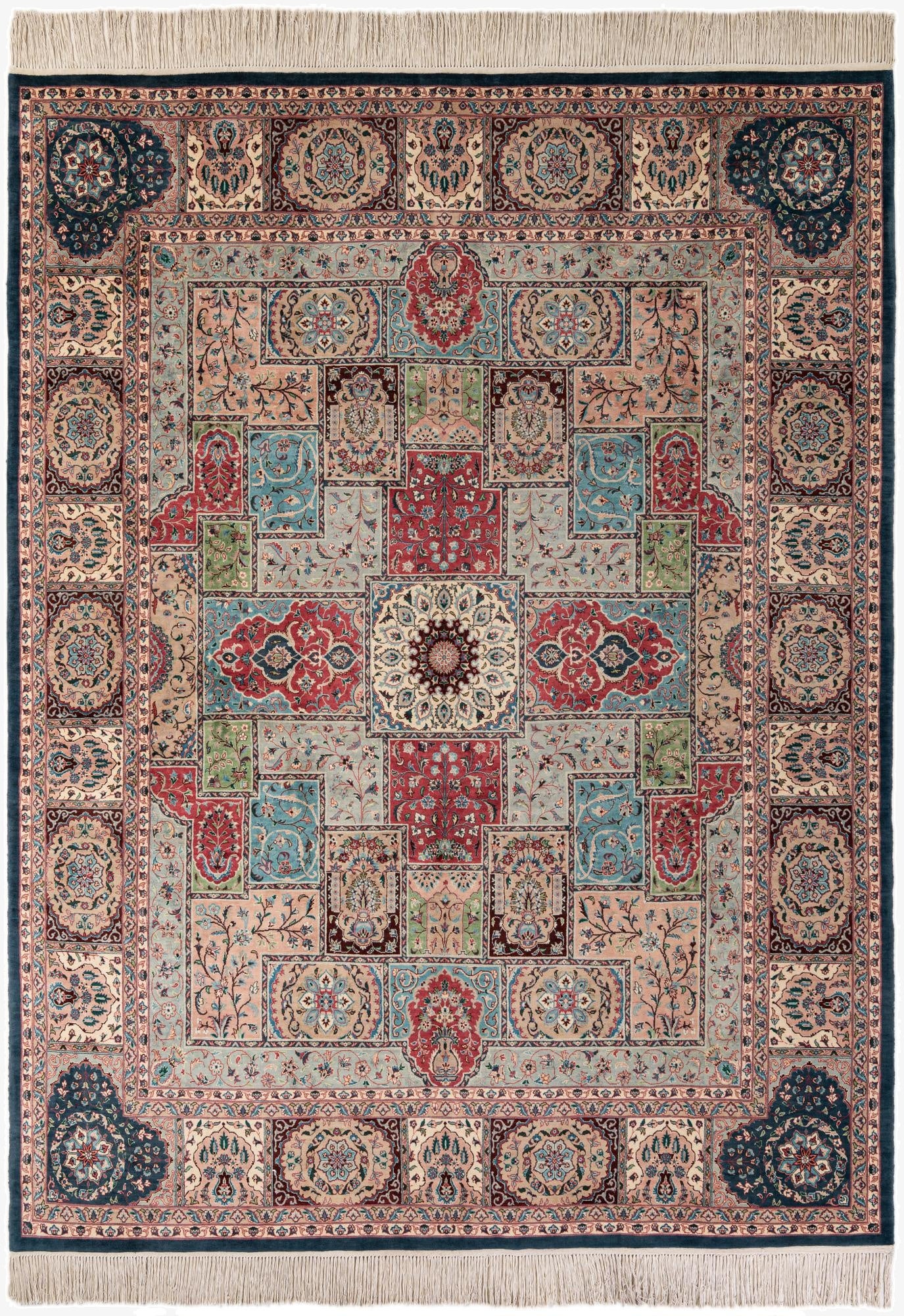  8' 1 x 10' 9  Hand Knotted Lahour Oriental Wool Rug