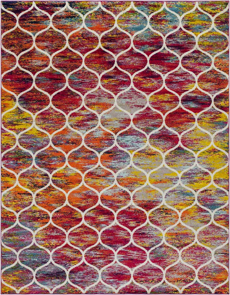 Detail image of  10' x 14' Lattice Frieze Rug