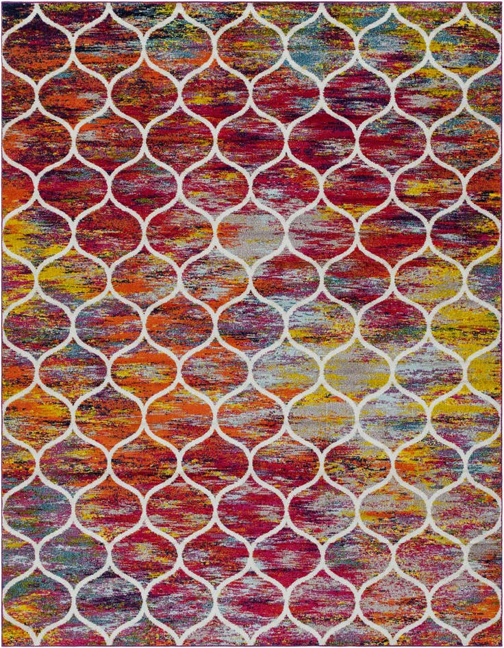 Detail image of  10' x 13' Lattice Frieze Rug