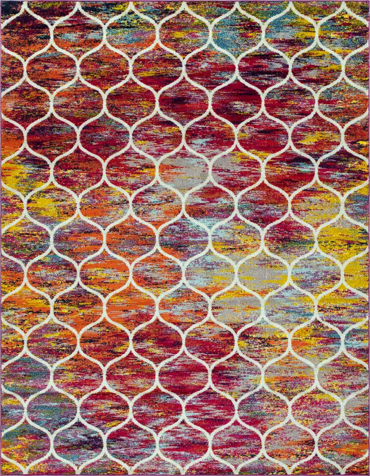 Detail image of  9' x 12' Lattice Frieze Rug