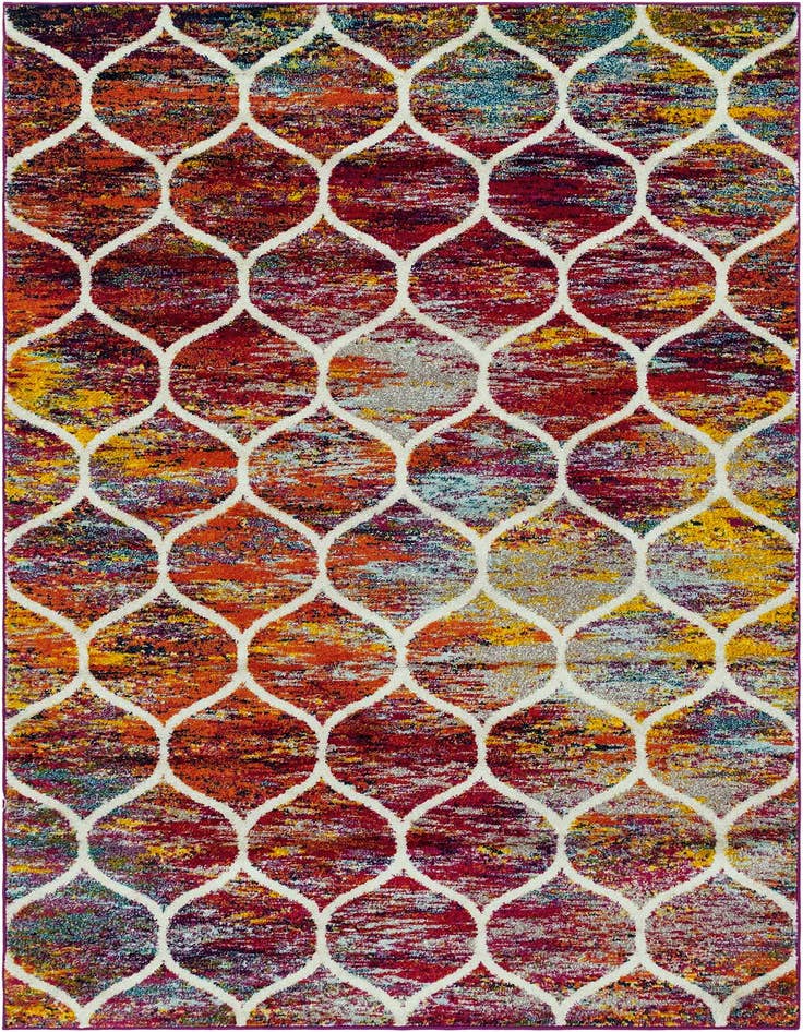 Detail image of  6' x 9' Lattice Frieze Rug