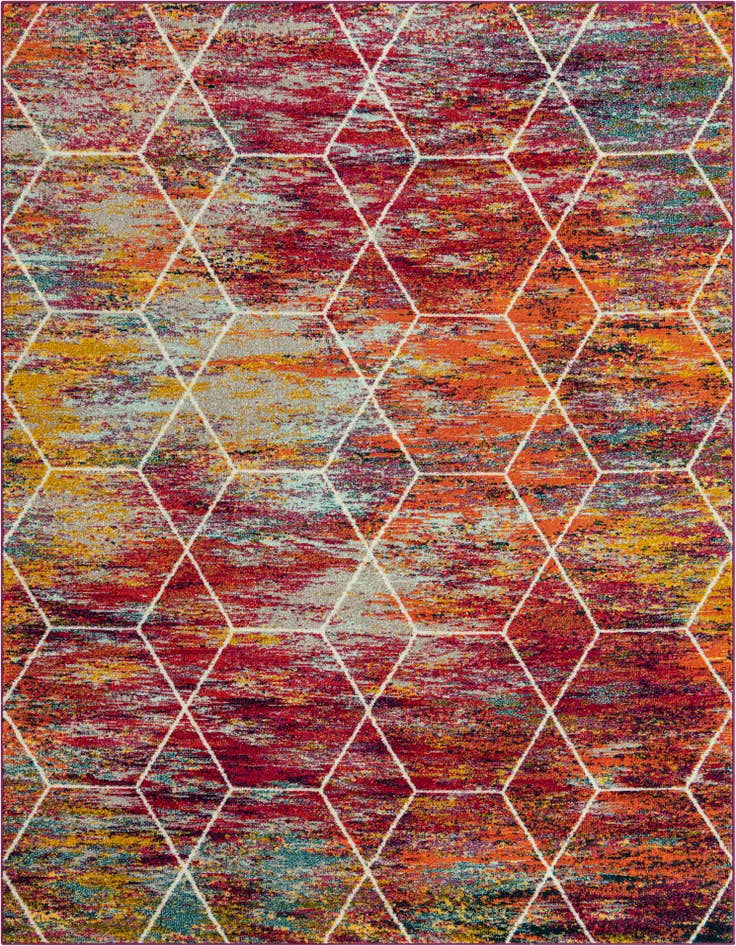 Detail image of  9' x 12' Lattice Frieze Rug