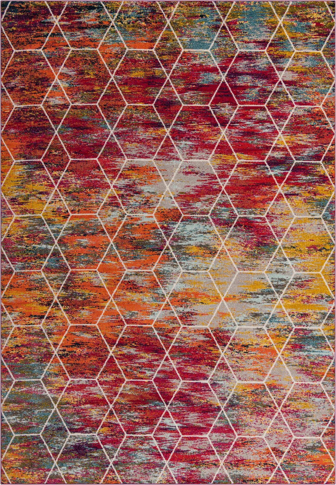  10' x 14' Lattice Frieze Rug