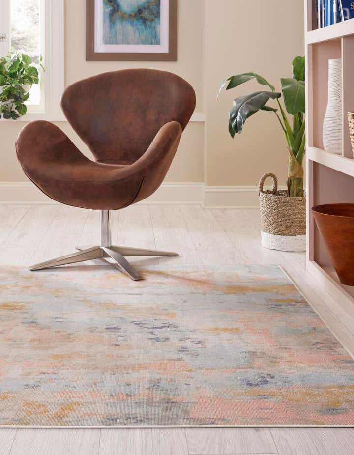 Multicolor 5' x 8' Lotus Rug | Rugs.com