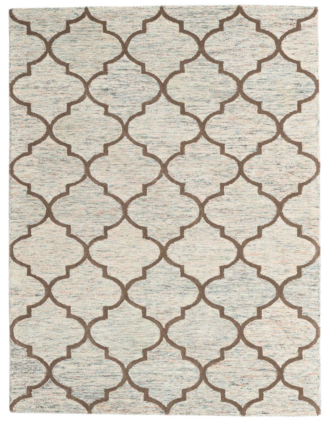 A 5x8 rectangular Luna rug by Rugs.com featuring a multi-colored abstract pattern with a high pile.