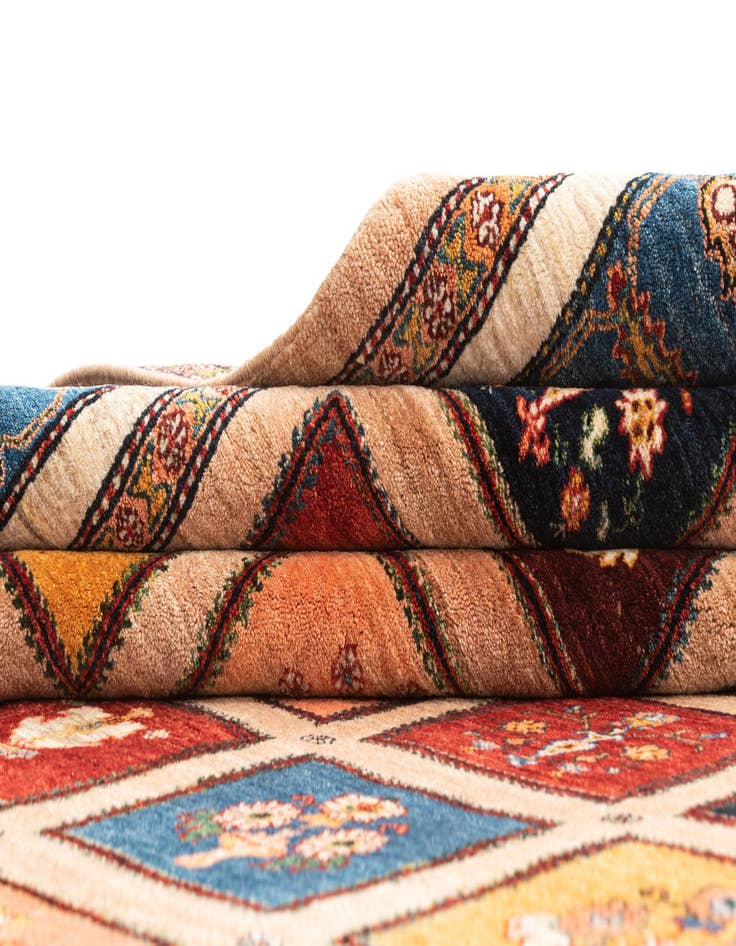 Detail image of  8' 9 x 11' 5  Hand Knotted Luribaft Rug