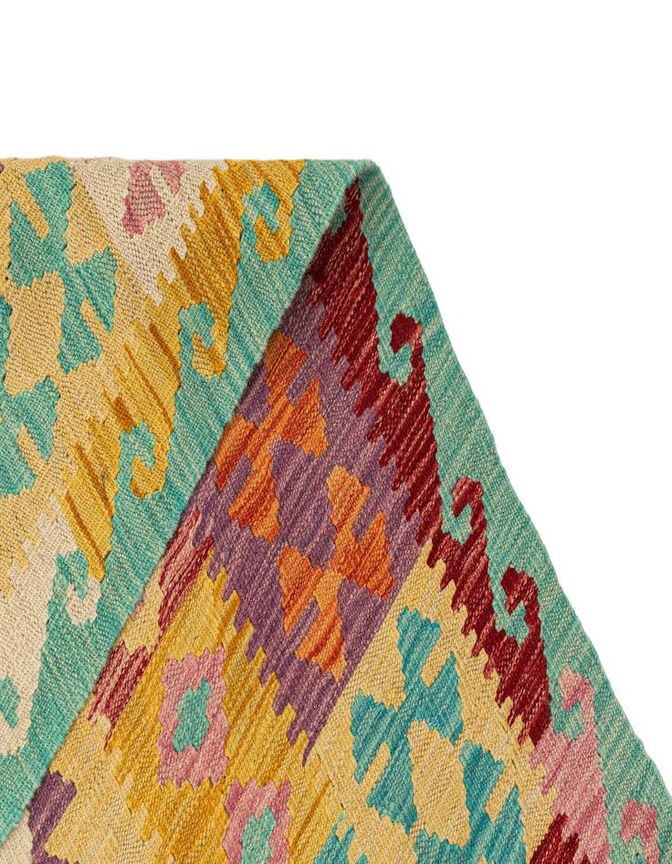 Detail image of  6' 10 x 9' 7  Hand Knotted Marok Kilim Rug