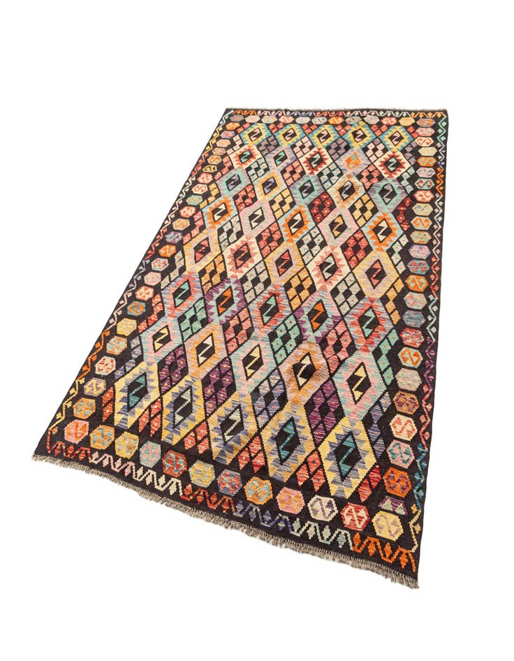 Detail image of  7' 2 x 9' 4  Hand Knotted Marok Kilim Rug