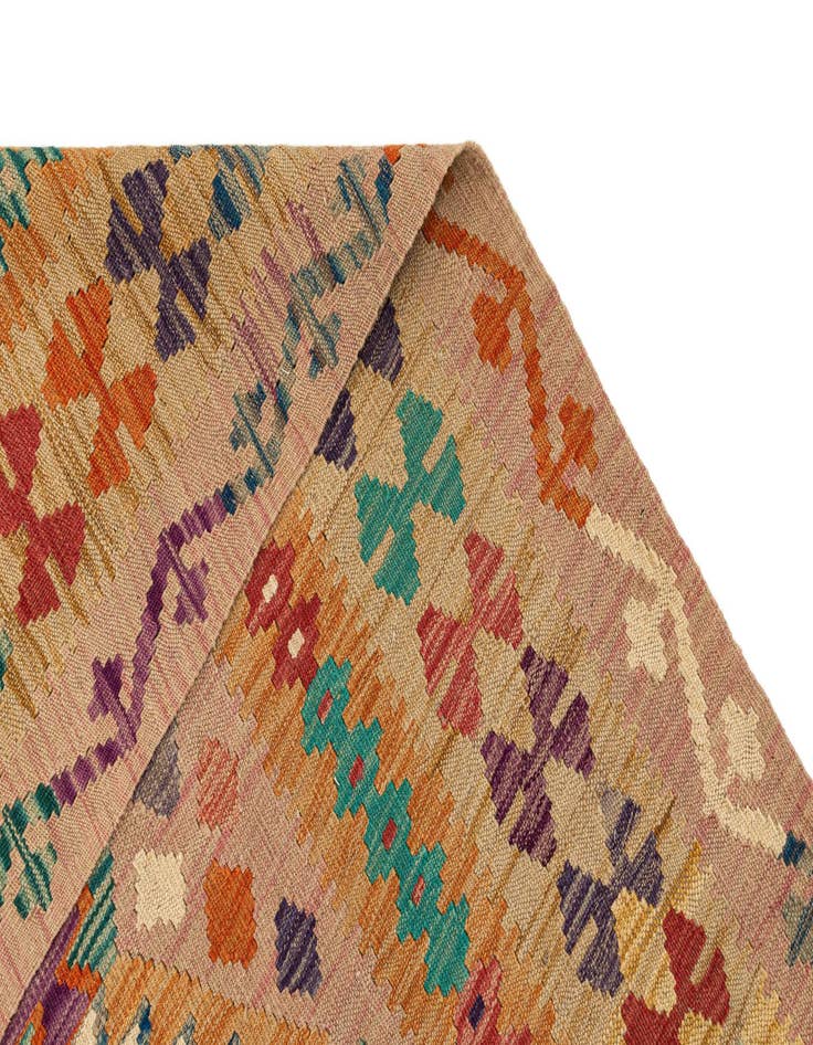 Detail image of  6' 8 x 9' 9  Hand Knotted Marok Kilim Rug