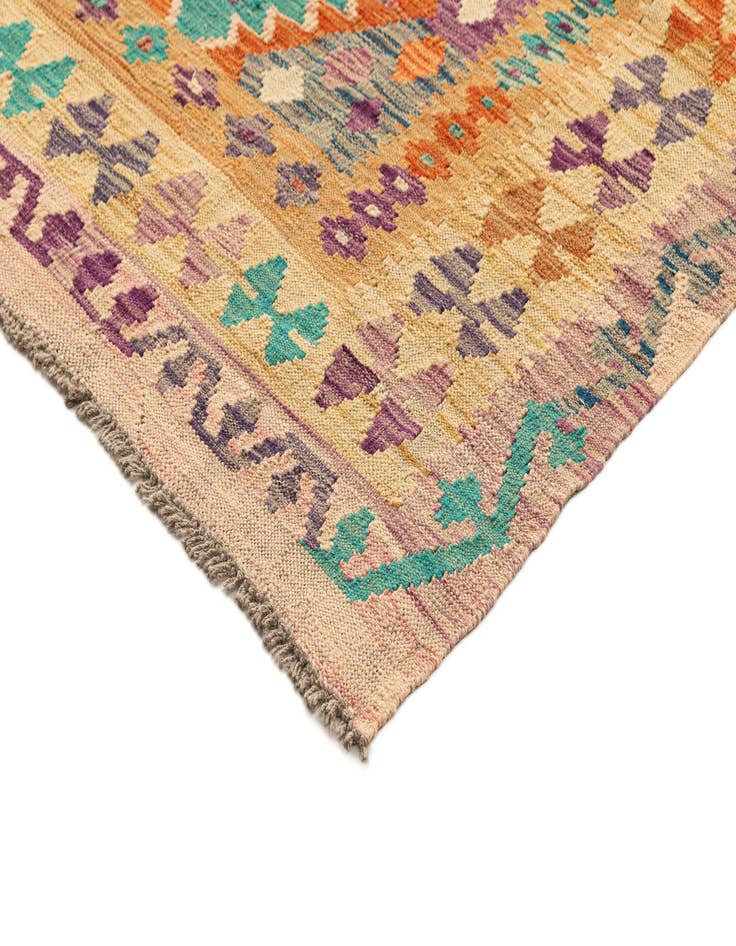 Detail image of  6' 8 x 9' 9  Hand Knotted Marok Kilim Rug