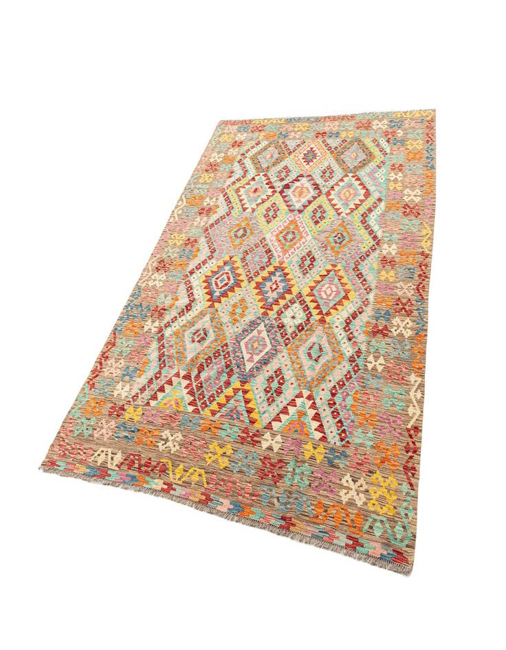 Detail image of  7' 1 x 9' 5  Hand Knotted Marok Kilim Rug