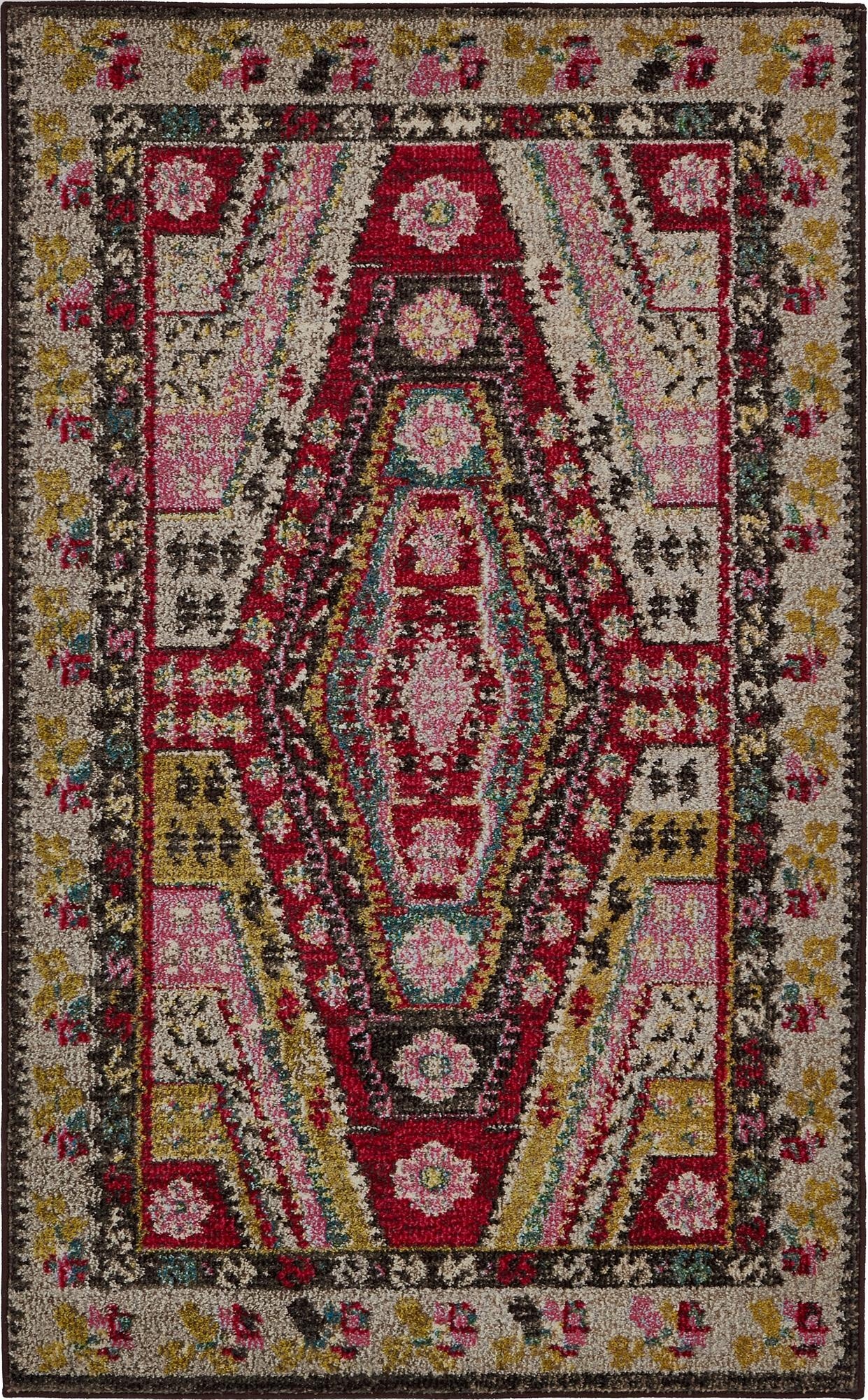  3' 3 x 5' 3  Washable Mesa Rug