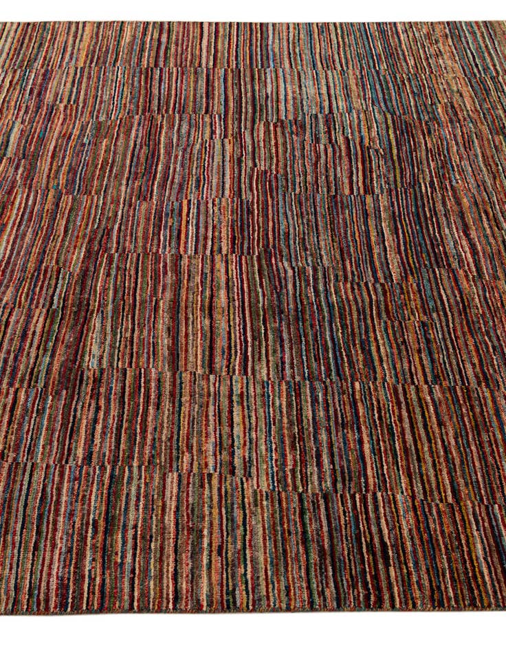Detail image of  6' 5 x 9' 11  Hand Knotted Modern Ziegler Wool Rug
