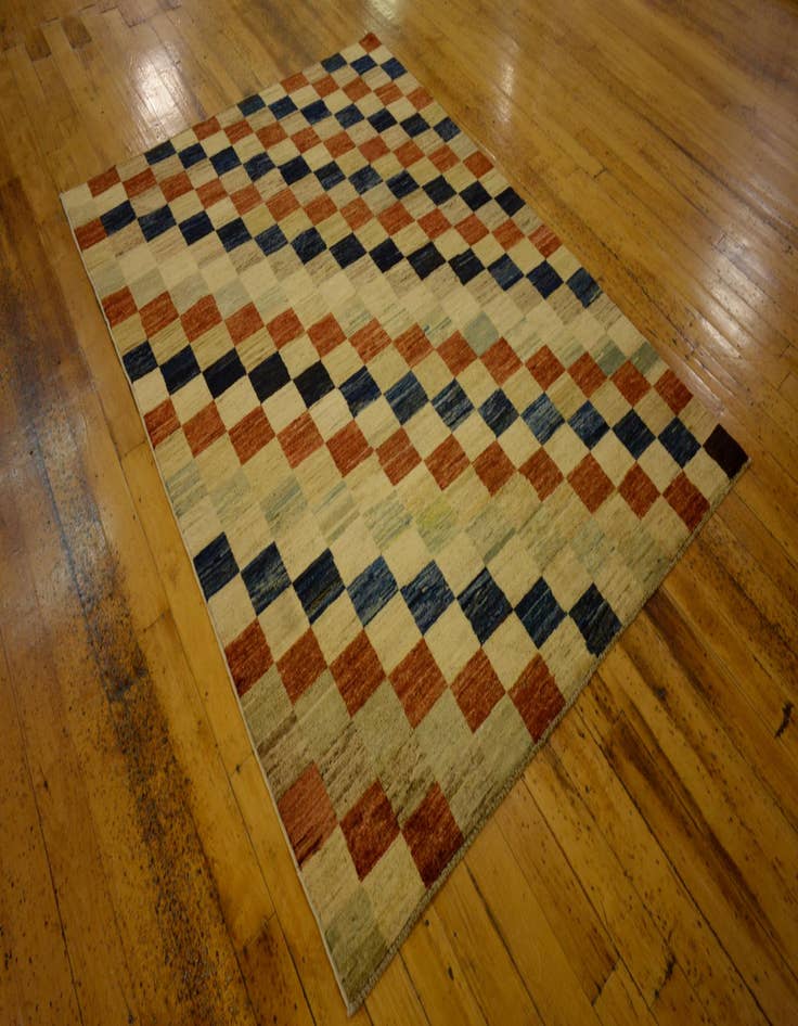 Detail image of  4' 10 x 6' 7  Hand Knotted Modern Ziegler Oriental Rug