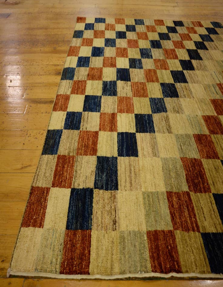 Detail image of  4' 10 x 6' 7  Hand Knotted Modern Ziegler Oriental Rug