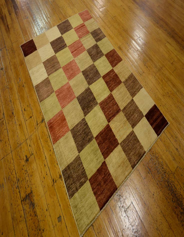 Detail image of  4' x 5' 9  Hand Knotted Modern Ziegler Oriental Rug