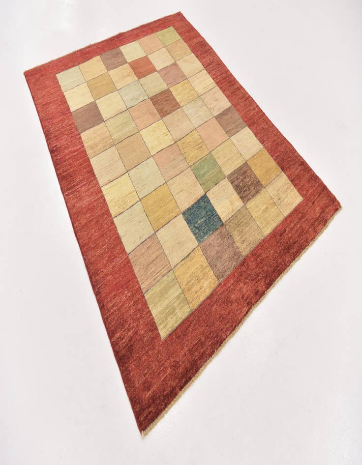 Detail image of  5' 3 x 6' 4  Hand Knotted Modern Ziegler Rug