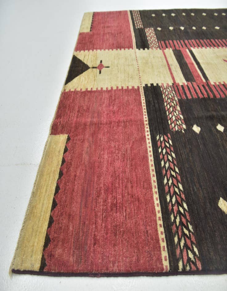 Detail image of  6' 7 x 10' 2  Hand Knotted Modern Ziegler Rug