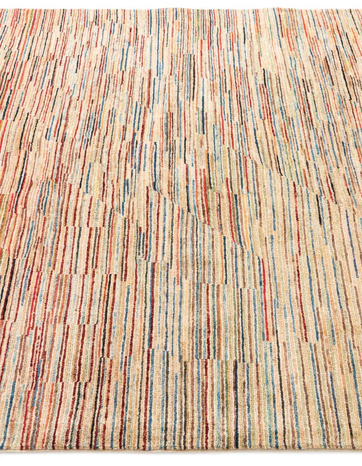 Detail image of  5' x 6' 3  Hand Knotted Modern Ziegler Wool Rug