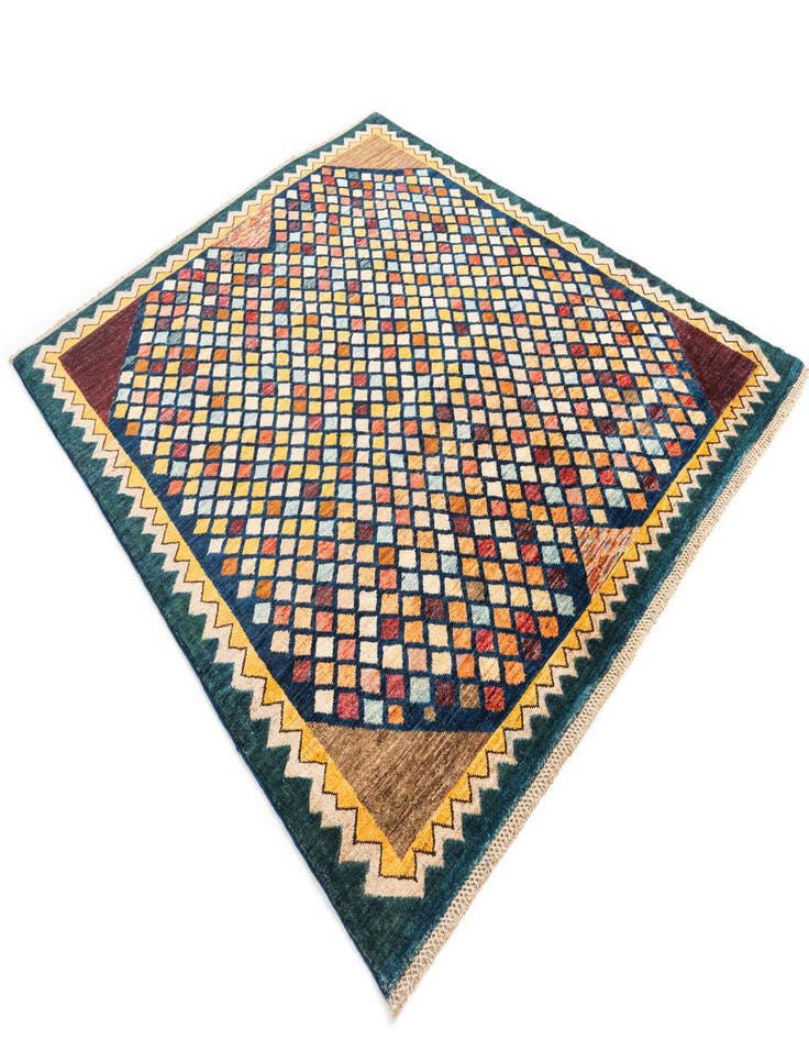 Detail image of  5' 1 x 6' 2  Hand Knotted Modern Ziegler Wool Rug