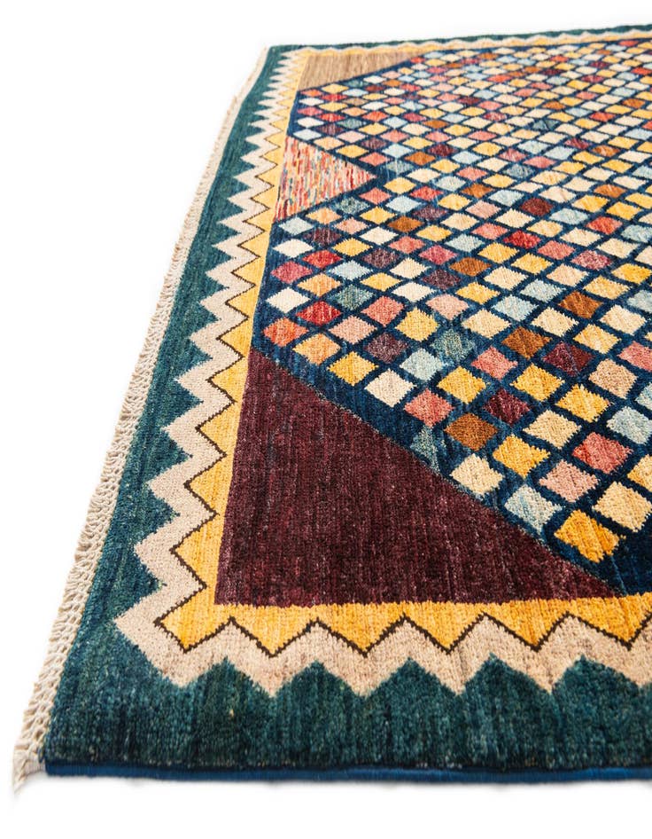 Detail image of  5' 1 x 6' 2  Hand Knotted Modern Ziegler Wool Rug