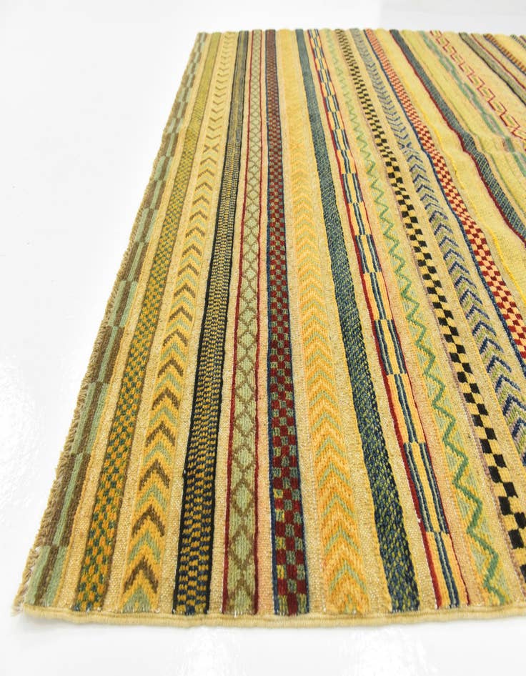 Detail image of  5' x 6' 8  Hand Knotted Modern Ziegler Rug