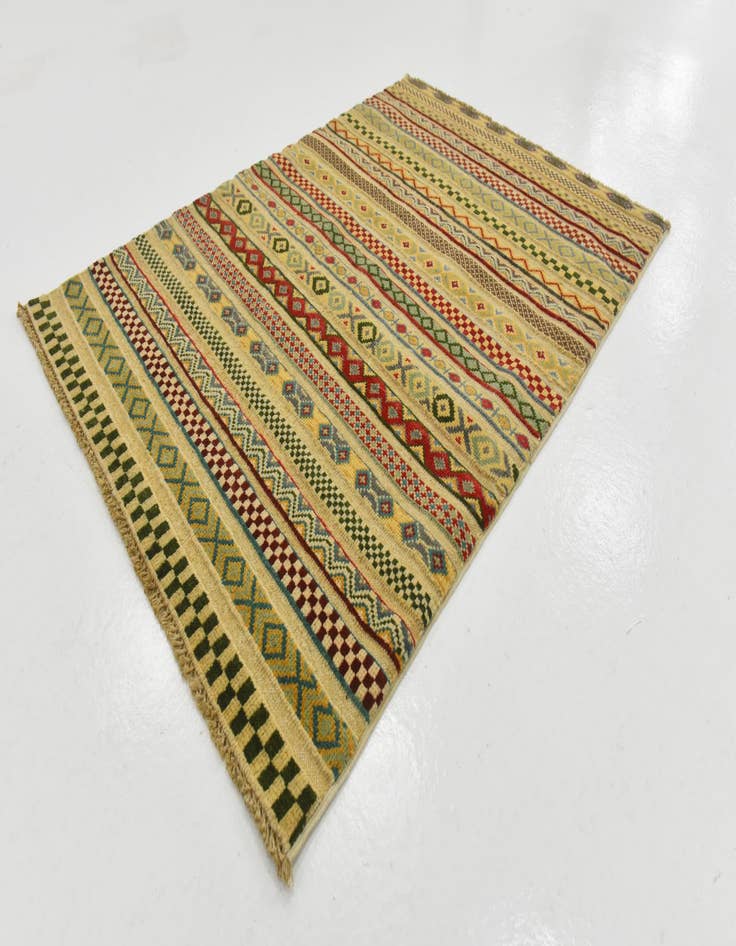 Detail image of  2' 10 x 4'  Hand Knotted Modern Ziegler Rug