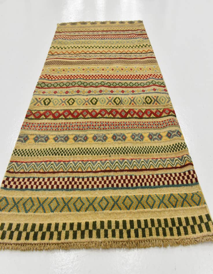 Detail image of  2' 10 x 4'  Hand Knotted Modern Ziegler Rug