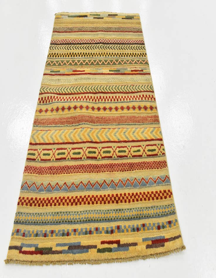 Detail image of  2' 9 x 4'  Hand Knotted Modern Ziegler Rug