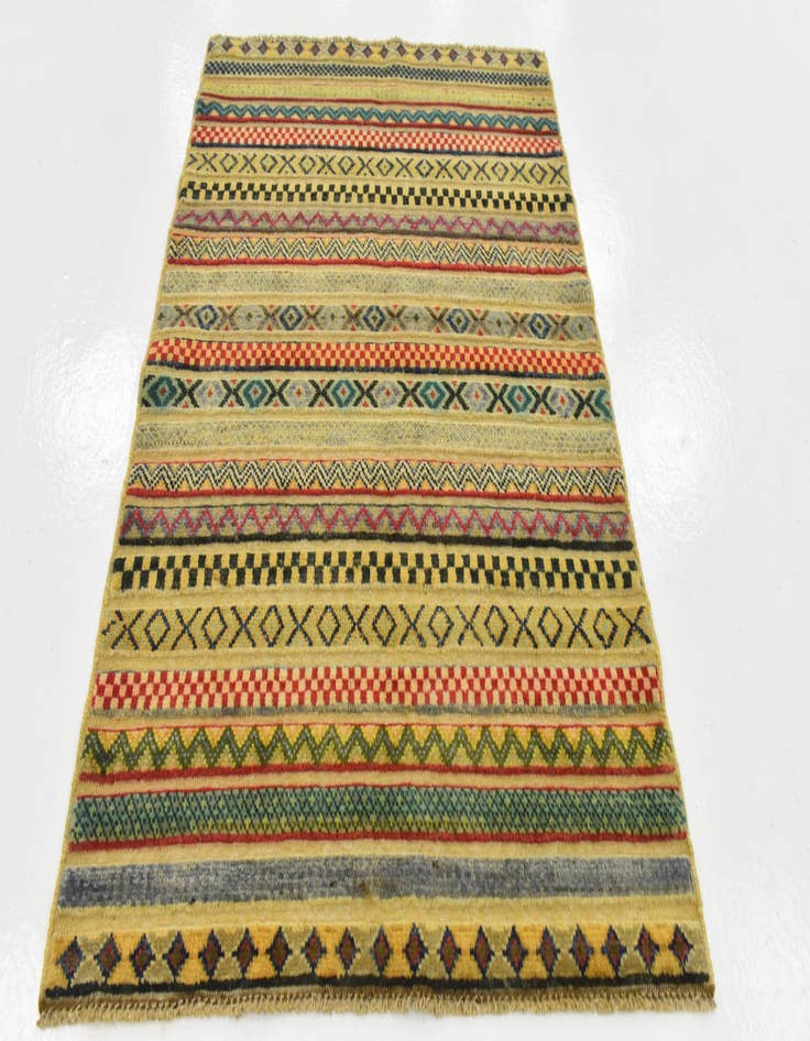 Detail image of  2' 11 x 3' 11  Hand Knotted Modern Ziegler Rug