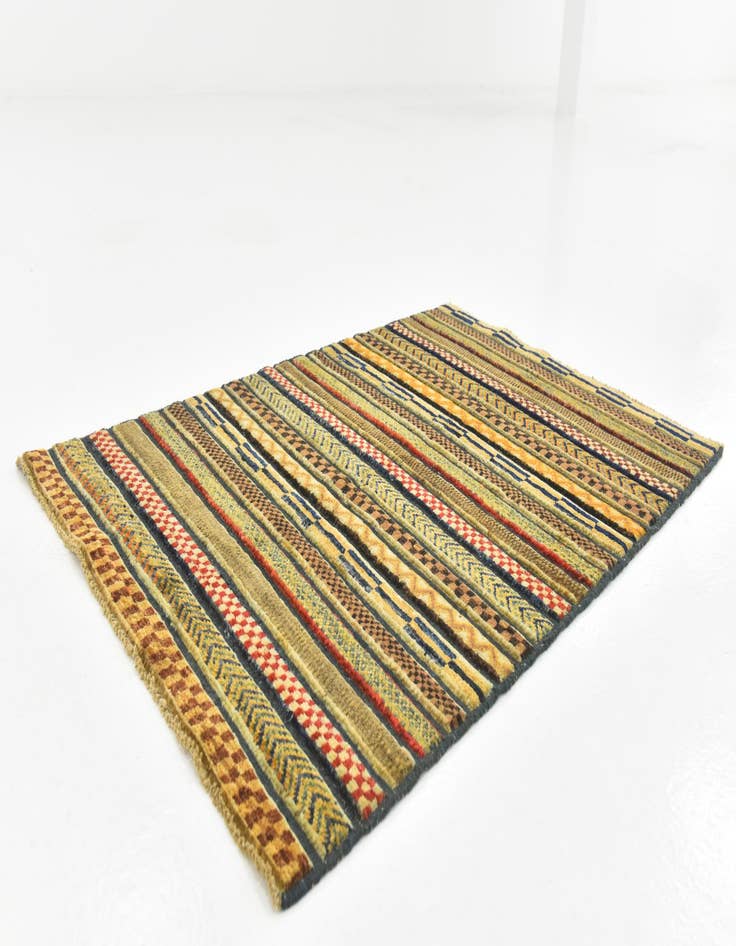 Detail image of  2' 8 x 4'  Hand Knotted Modern Ziegler Rug