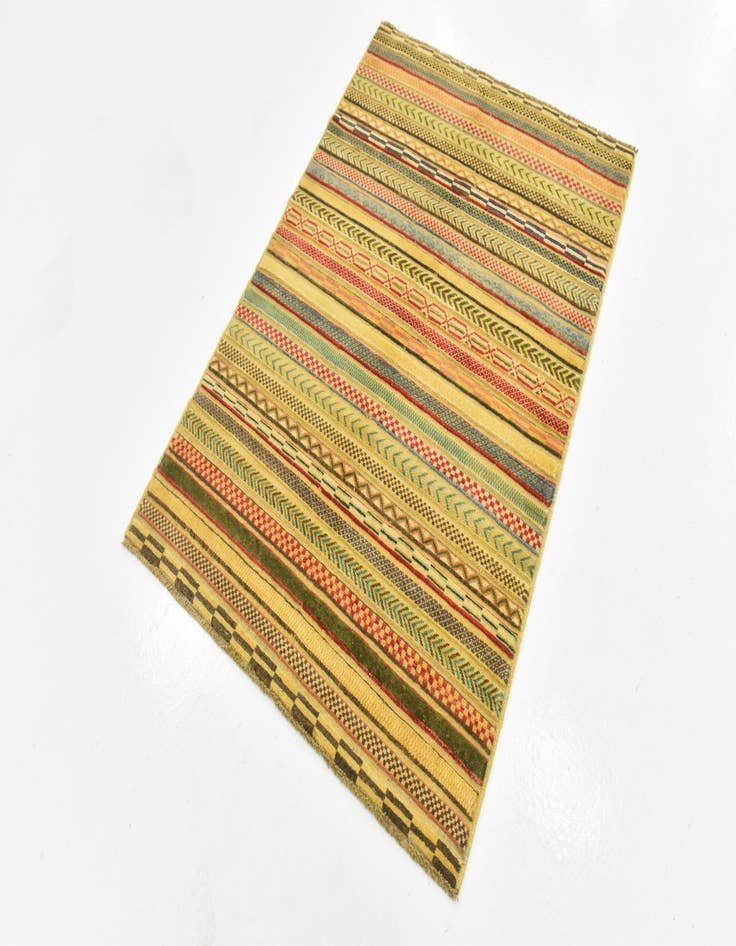 Detail image of  3' 7 x 5'  Hand Knotted Modern Ziegler Rug