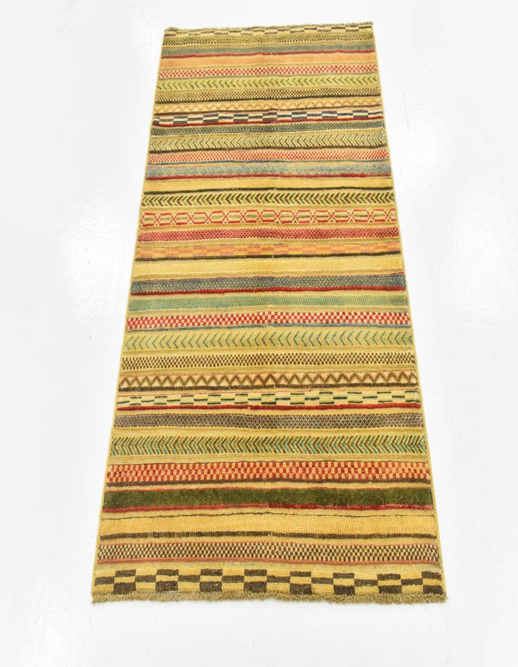 Detail image of  3' 7 x 5'  Hand Knotted Modern Ziegler Rug