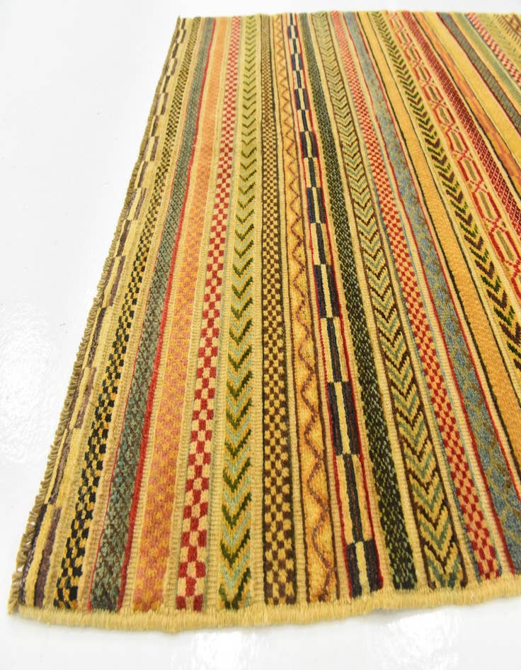 Detail image of  3' 7 x 5'  Hand Knotted Modern Ziegler Rug