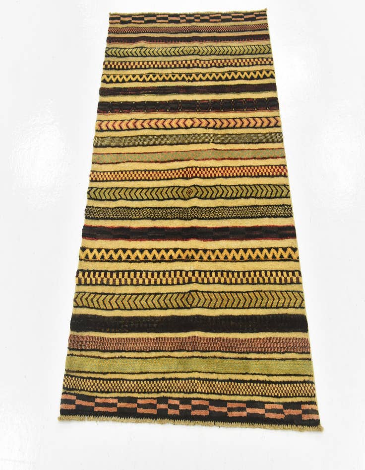 Detail image of  3' 4 x 4' 7  Hand Knotted Modern Ziegler Rug