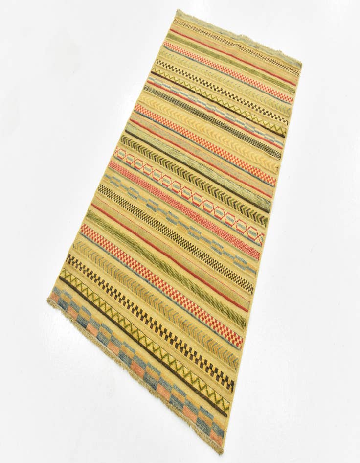 Detail image of  3' 2 x 5'  Hand Knotted Modern Ziegler Rug