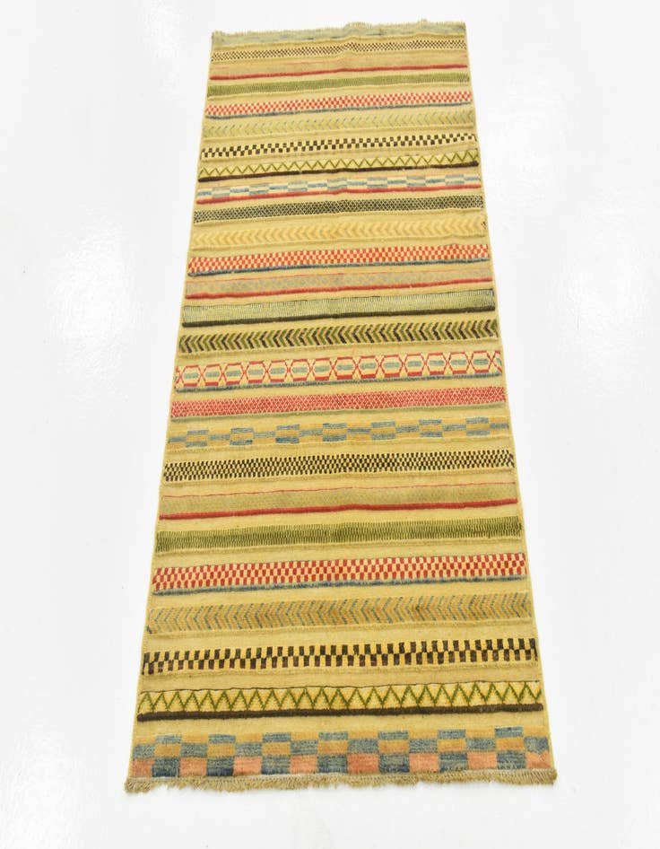 Detail image of  3' 2 x 5'  Hand Knotted Modern Ziegler Rug