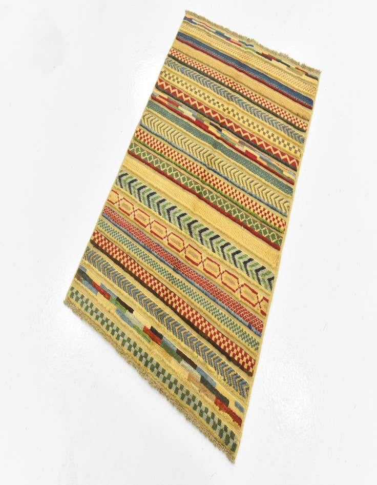 Detail image of  2' 9 x 4'  Hand Knotted Modern Ziegler Rug