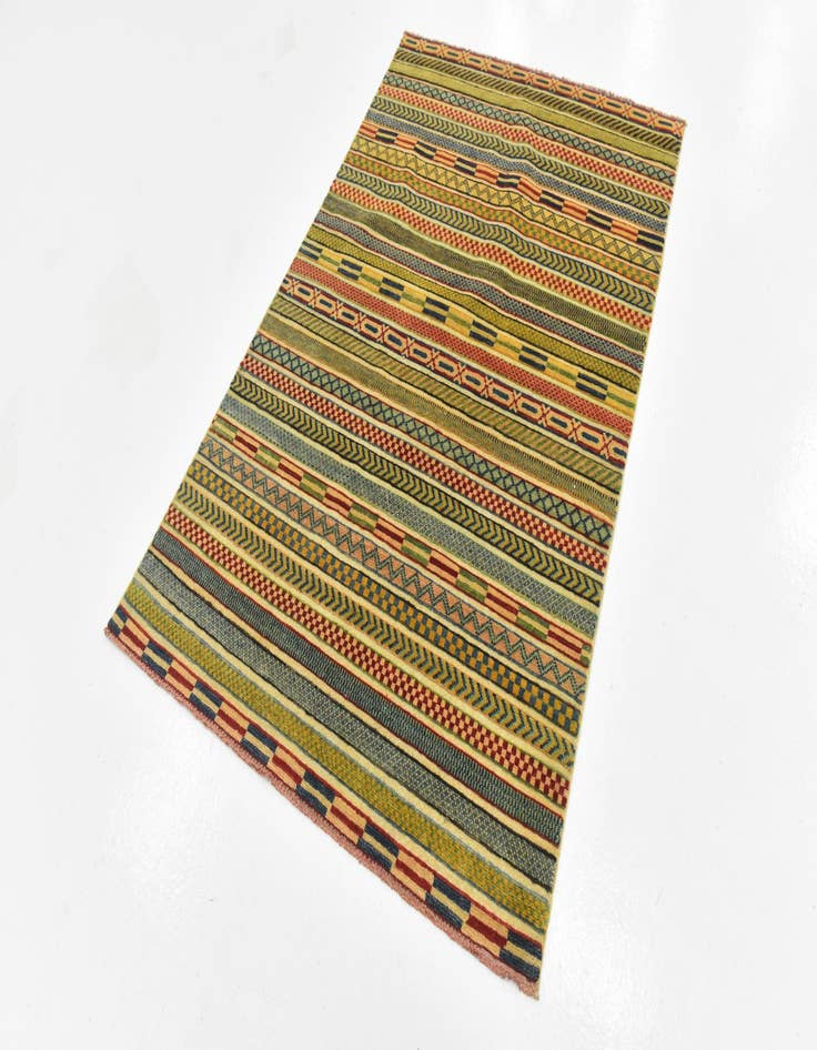 Detail image of  4' x 6'  Hand Knotted Modern Ziegler Rug