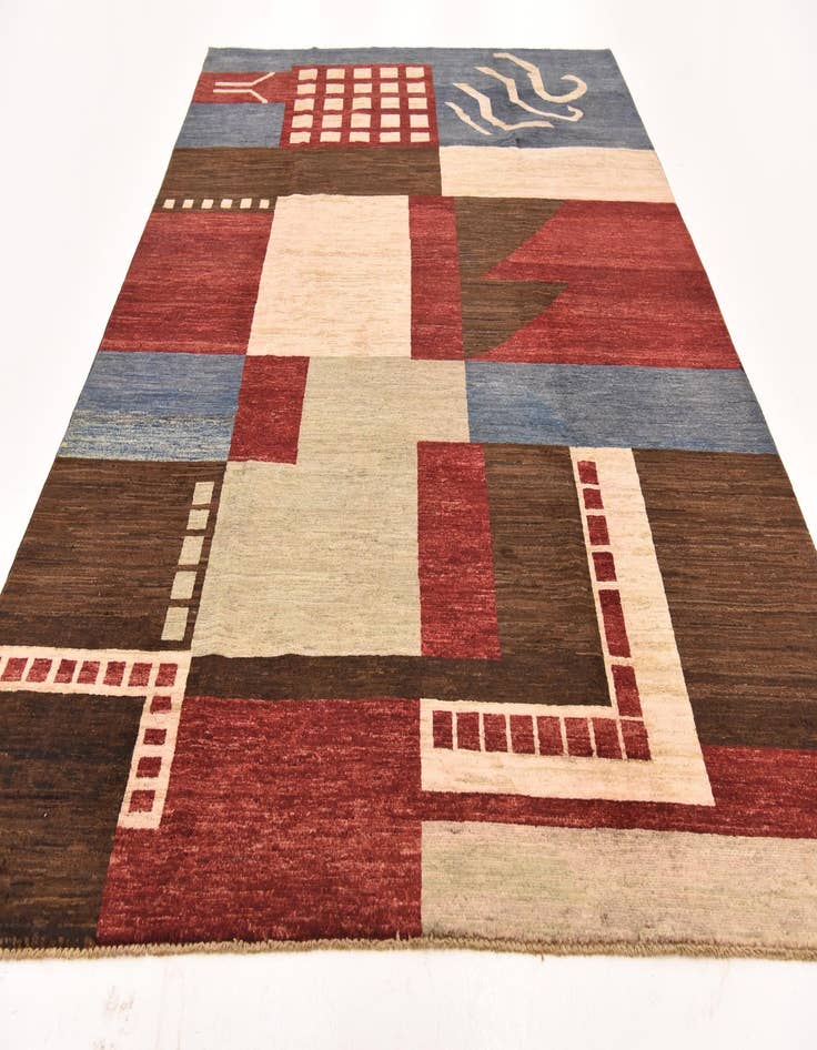 Detail image of  6' 8 x 9' 6  Hand Knotted Modern Ziegler Rug