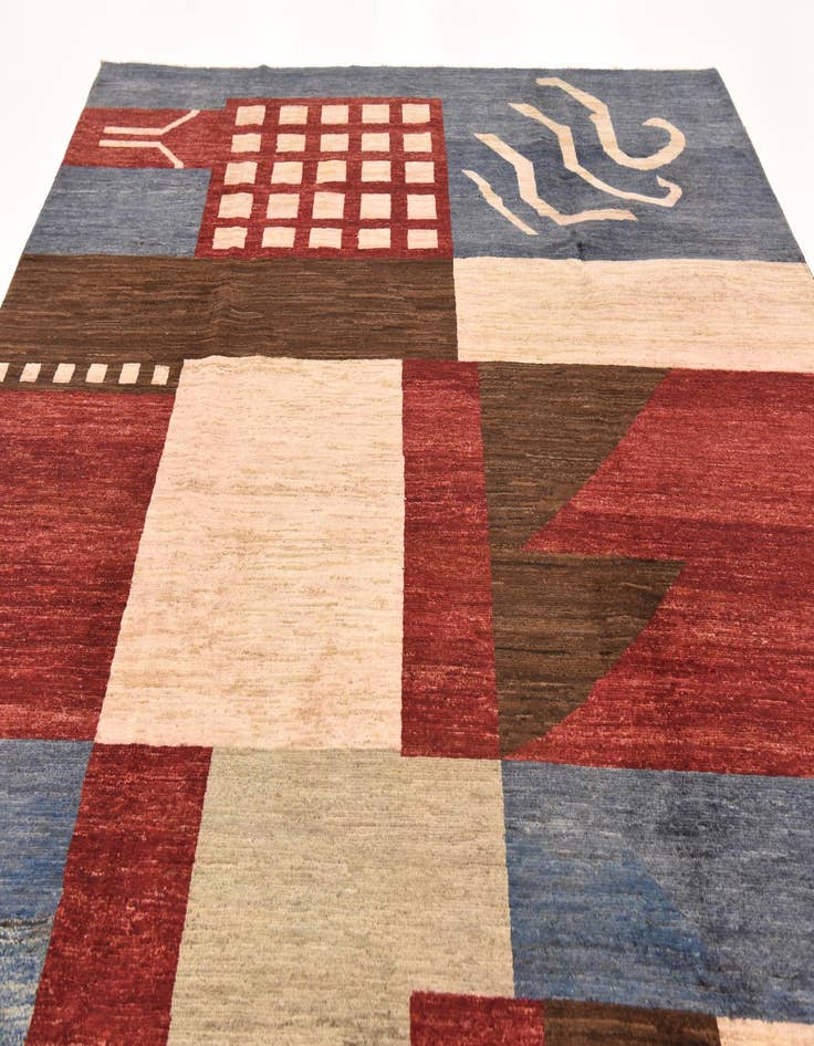 Detail image of  6' 8 x 9' 6  Hand Knotted Modern Ziegler Rug