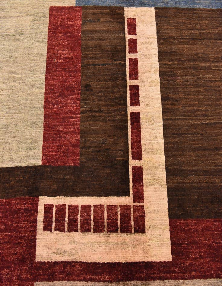 Detail image of  6' 8 x 9' 6  Hand Knotted Modern Ziegler Rug