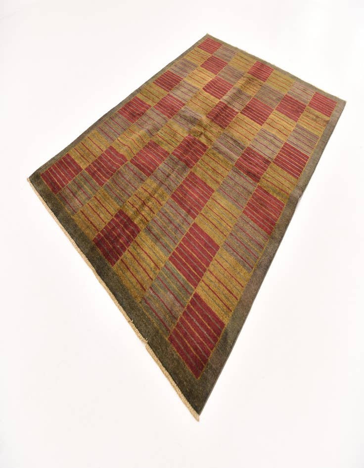 Detail image of  5' 8 x 7' 10  Hand Knotted Modern Ziegler Rug