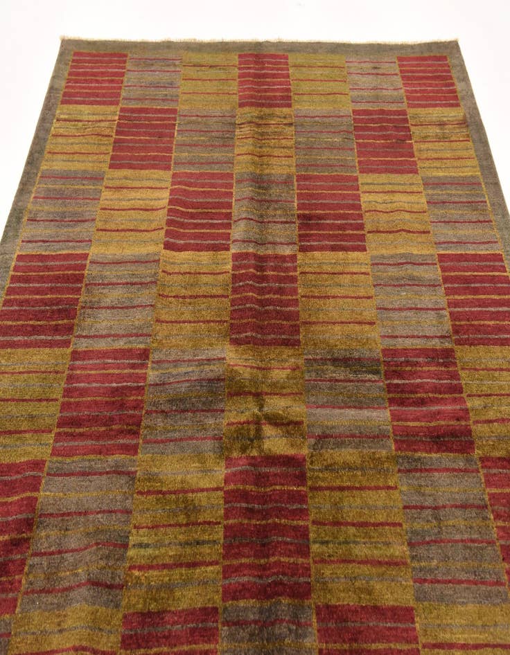 Detail image of  5' 8 x 7' 10  Hand Knotted Modern Ziegler Rug