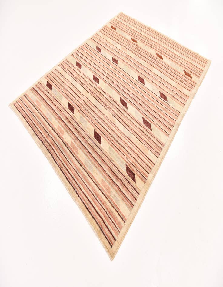 Detail image of  6' x 7' 10  Hand Knotted Modern Ziegler Rug