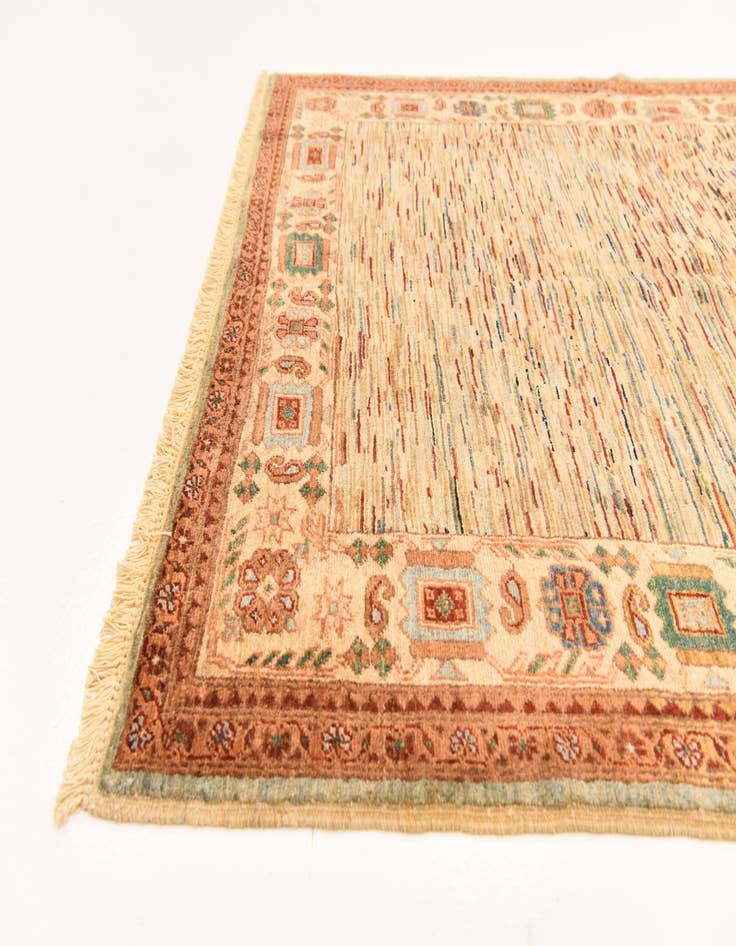 Detail image of  4' 10 x 6' 7  Hand Knotted Modern Ziegler Rug